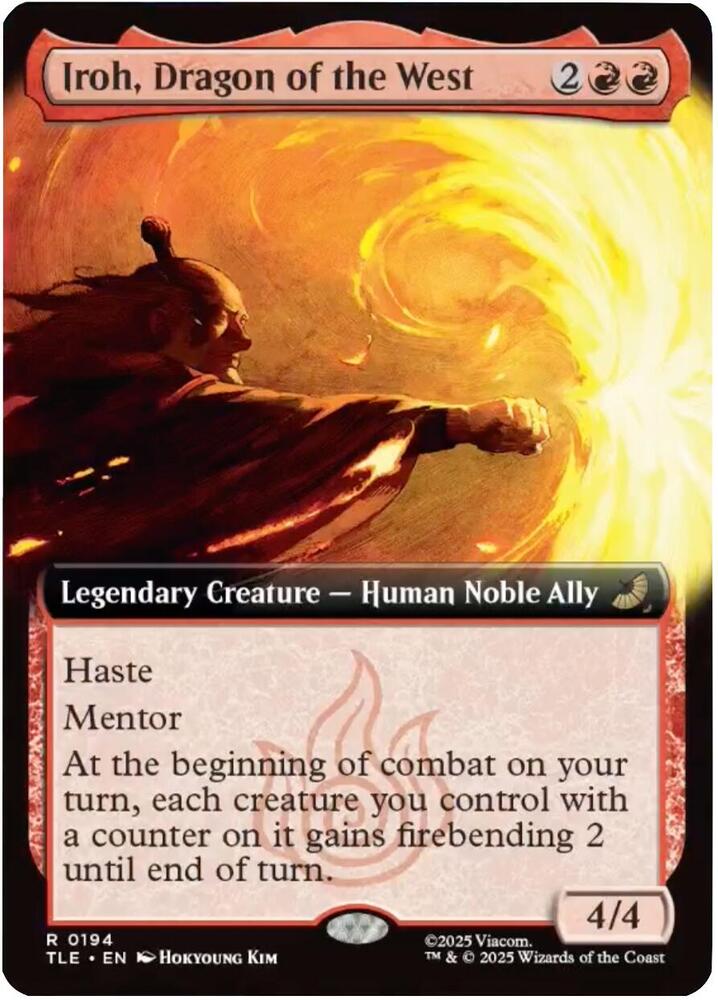 Iroh, Dragon of the West (Extended Art) 194 card from Avatar: The Last Airbender: Eternal-Legal