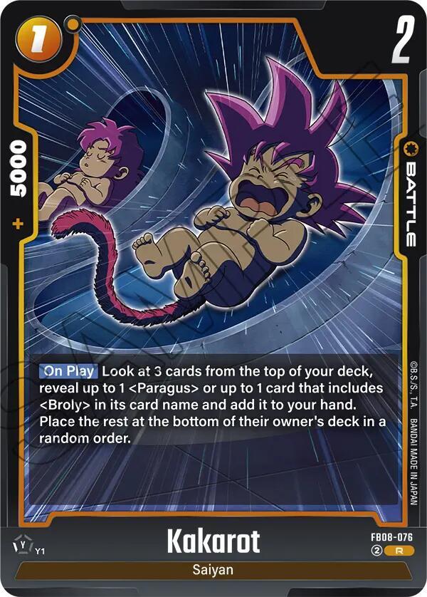 Kakarot FB08-076 card from Saiyan's Pride