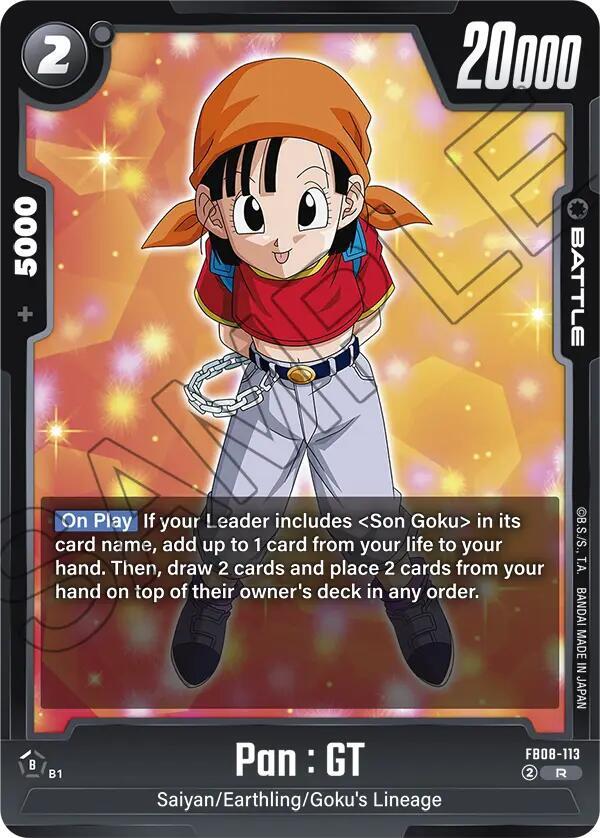 Pan : GT FB08-113 card from Saiyan's Pride