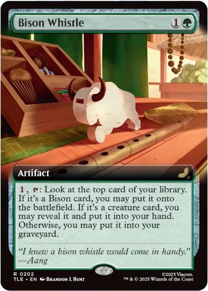 Bison Whistle (Extended Art) 202 card from Avatar: The Last Airbender: Eternal-Legal