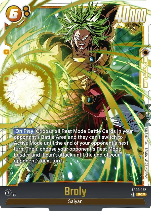 Broly FB08-122 card from Saiyan's Pride