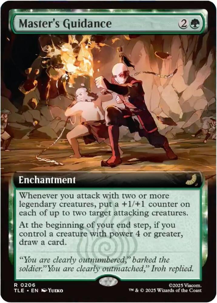 Master's Guidance (Extended Art) 206 card from Avatar: The Last Airbender: Eternal-Legal