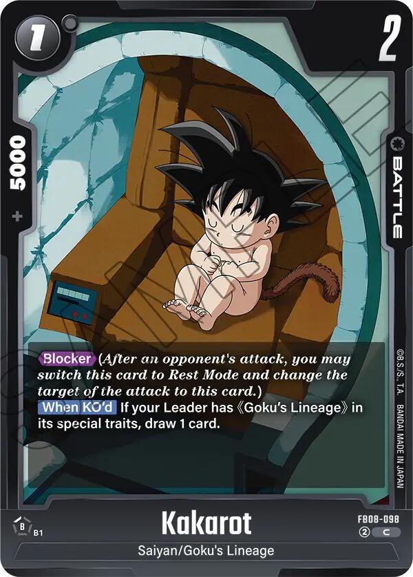 Kakarot FB08-098 card from Saiyan's Pride