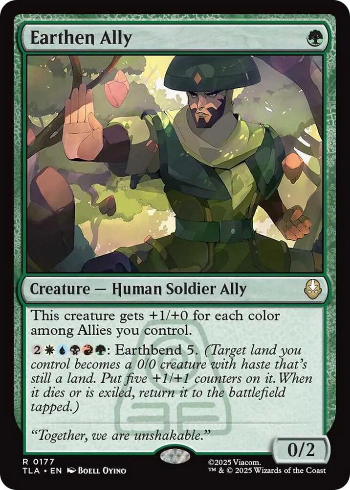 Earthen Ally 177 card from Avatar: The Last Airbender