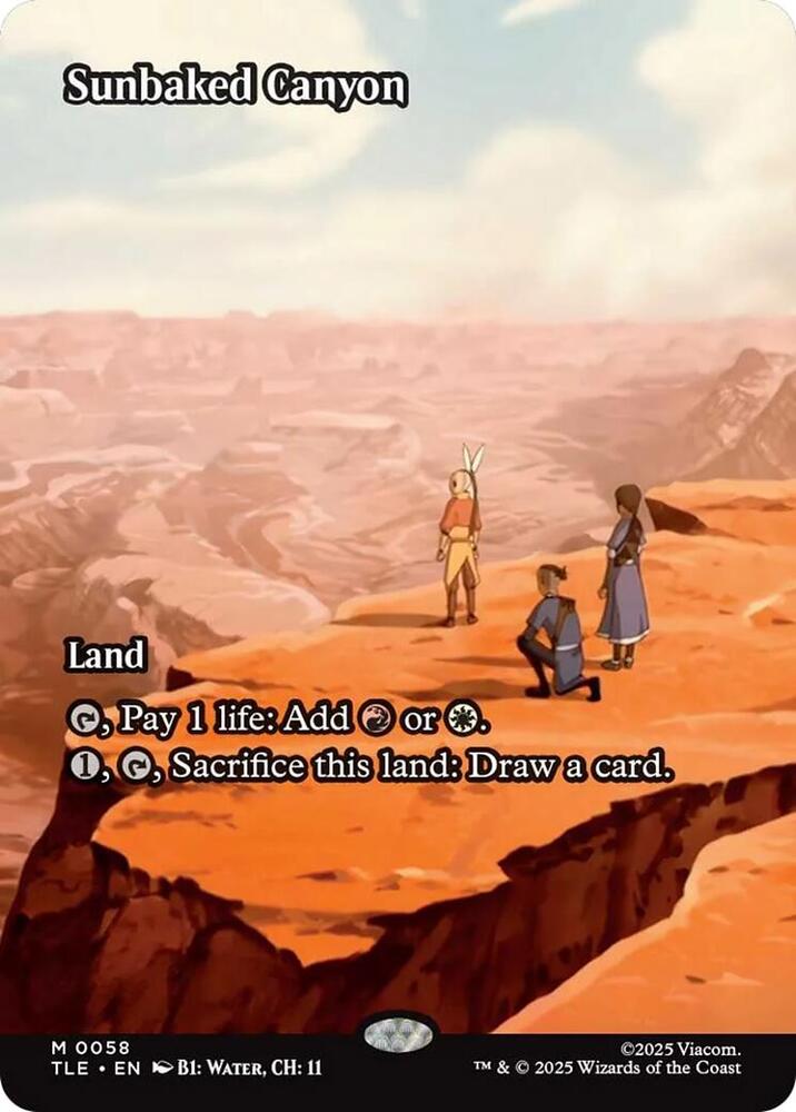 Sunbaked Canyon (Borderless) 58 card from Avatar: The Last Airbender: Eternal-Legal