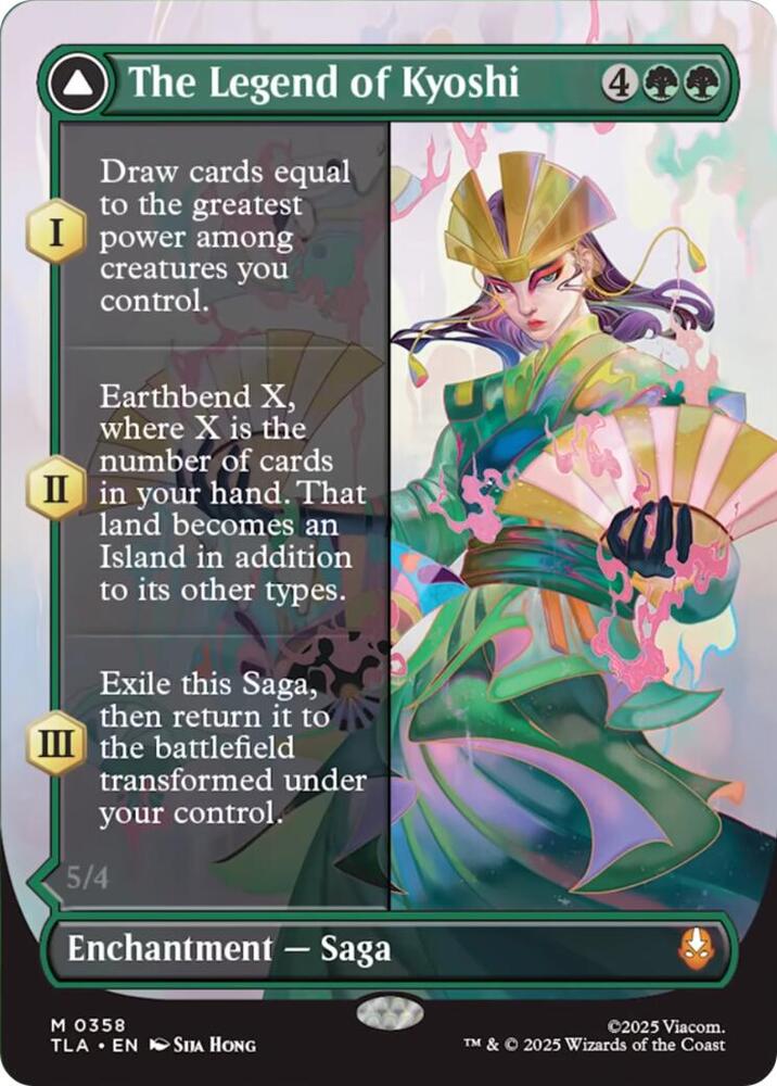 The Legend of Kyoshi (Borderless) 358 card from Avatar: The Last Airbender