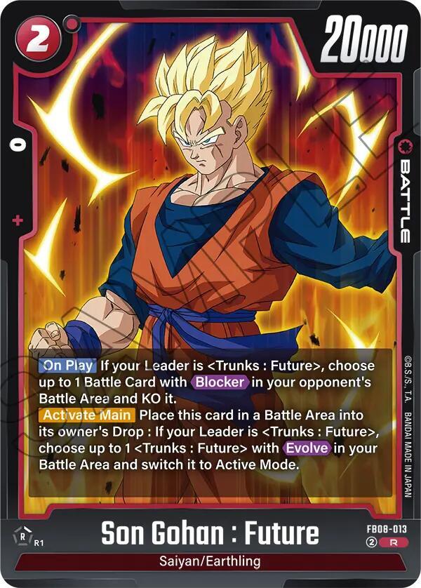 Son Gohan : Future FB08-013 card from Saiyan's Pride
