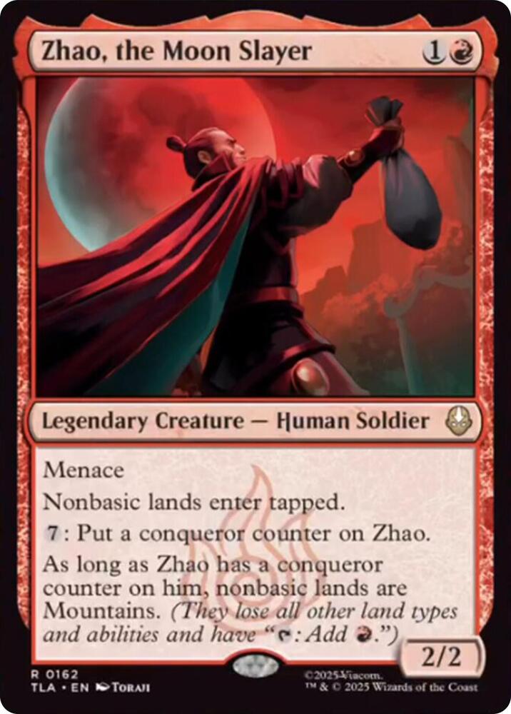 Zhao, the Moon Slayer 162 card from Avatar: The Last Airbender