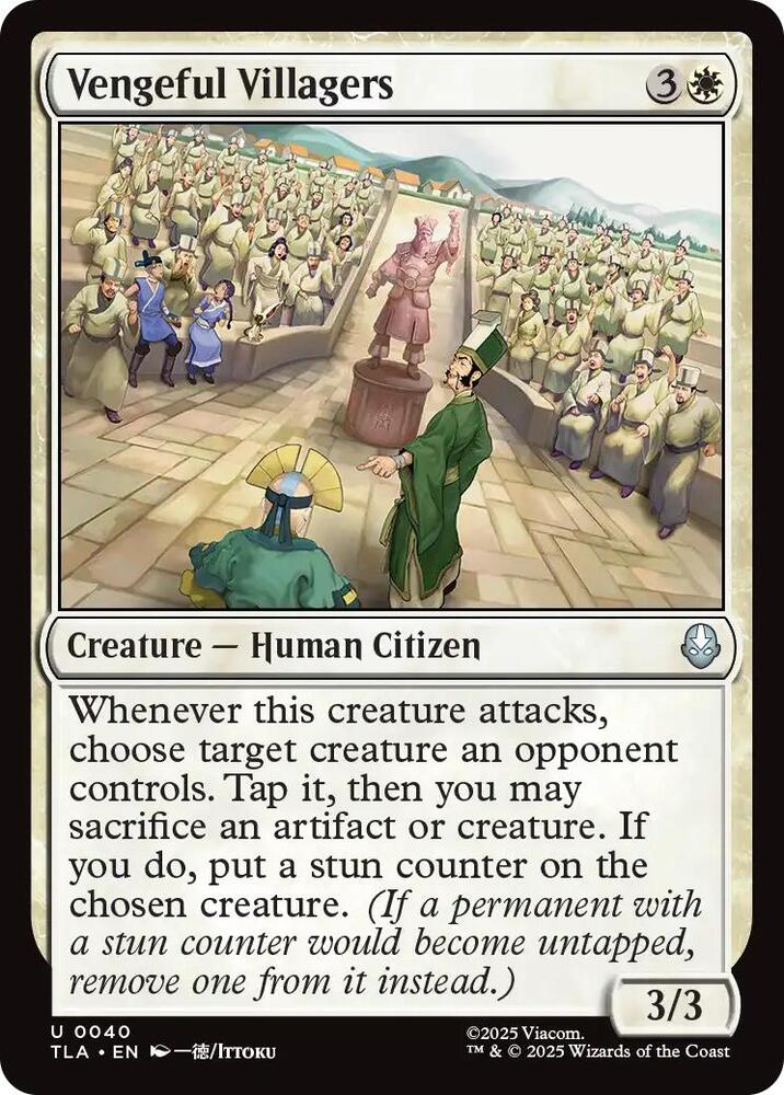 Vengeful Villagers 40 card from Avatar: The Last Airbender