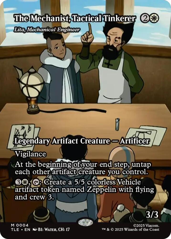 The Mechanist, Tactical Tinkerer - Lita, Mechanical Engineer (Borderless) 4 card from Avatar: The Last Airbender: Eternal-Legal