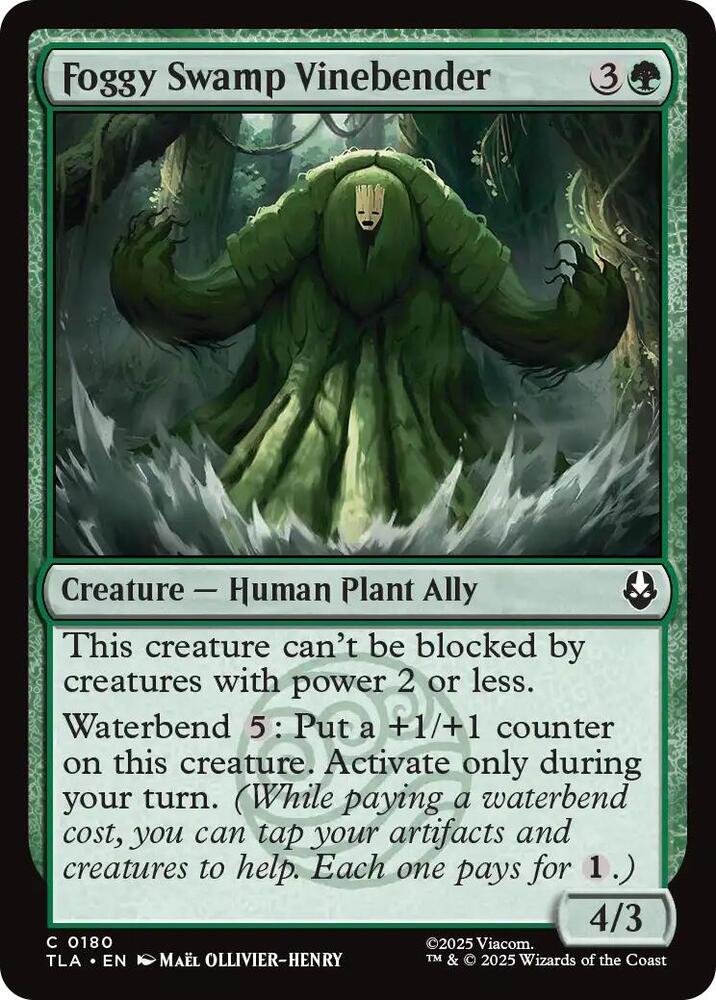 Foggy Swamp Vinebender 180 card from Avatar: The Last Airbender