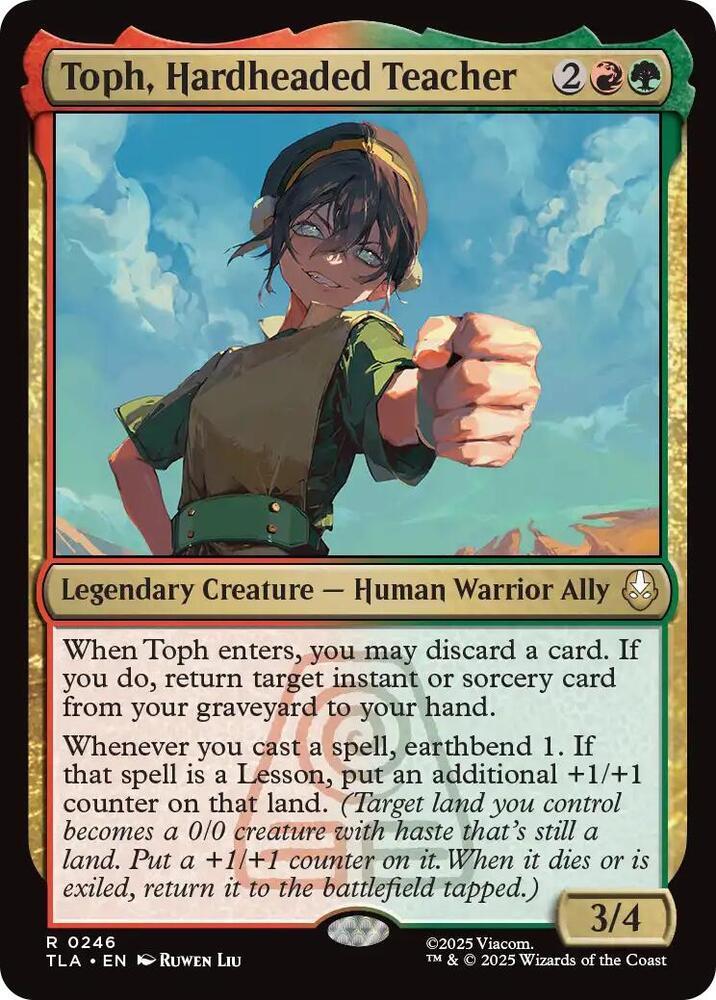 Toph, Hardheaded Teacher 246 card from Avatar: The Last Airbender