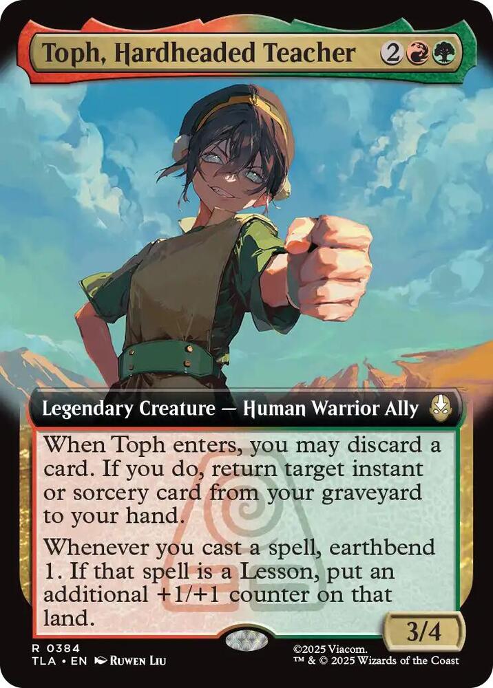 Toph, Hardheaded Teacher (Extended Art) 384 card from Avatar: The Last Airbender