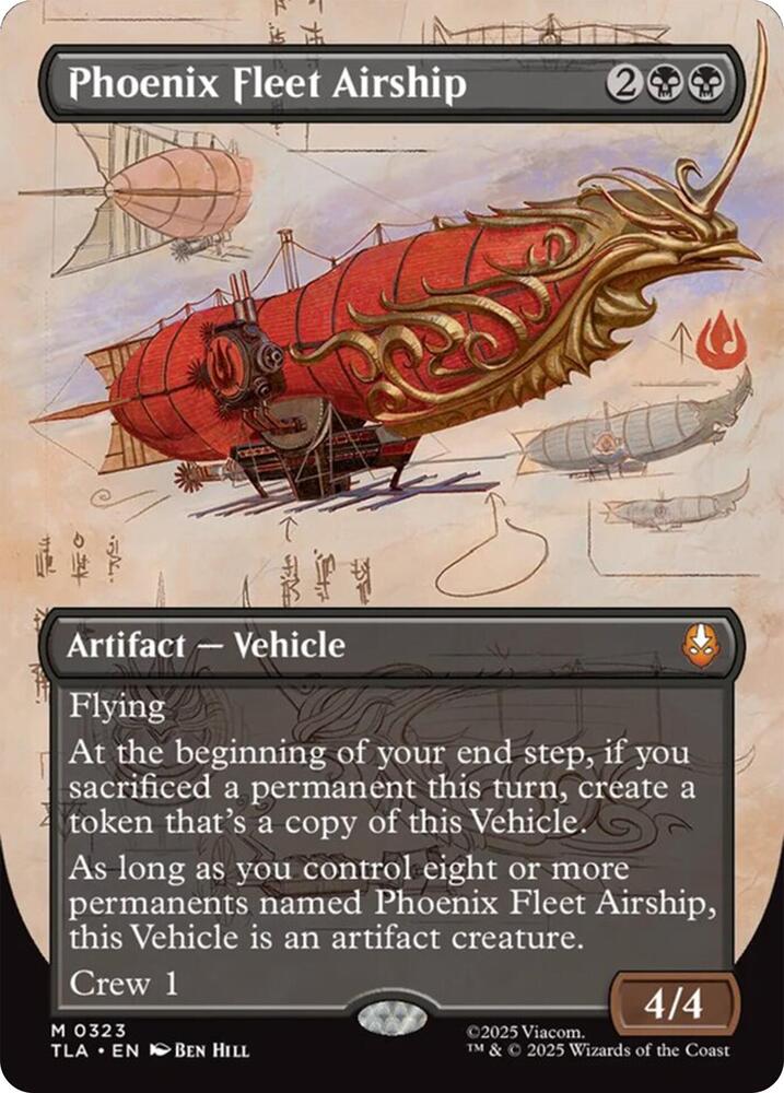 Phoenix Fleet Airship (Borderless) 323 card from Avatar: The Last Airbender