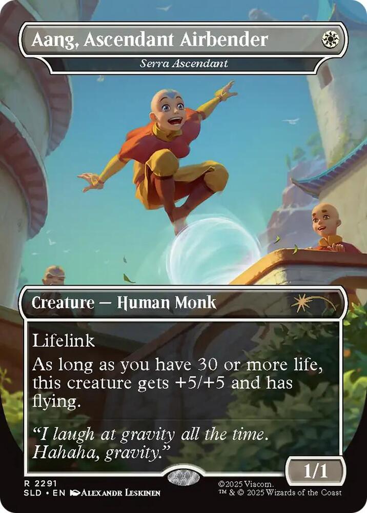 Aang, Ascendant Airbender - Serra Ascendant 2291 card from Secret Lair Drop Series
