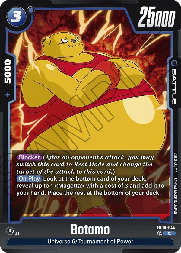 Botamo FB08-044 card from Saiyan's Pride