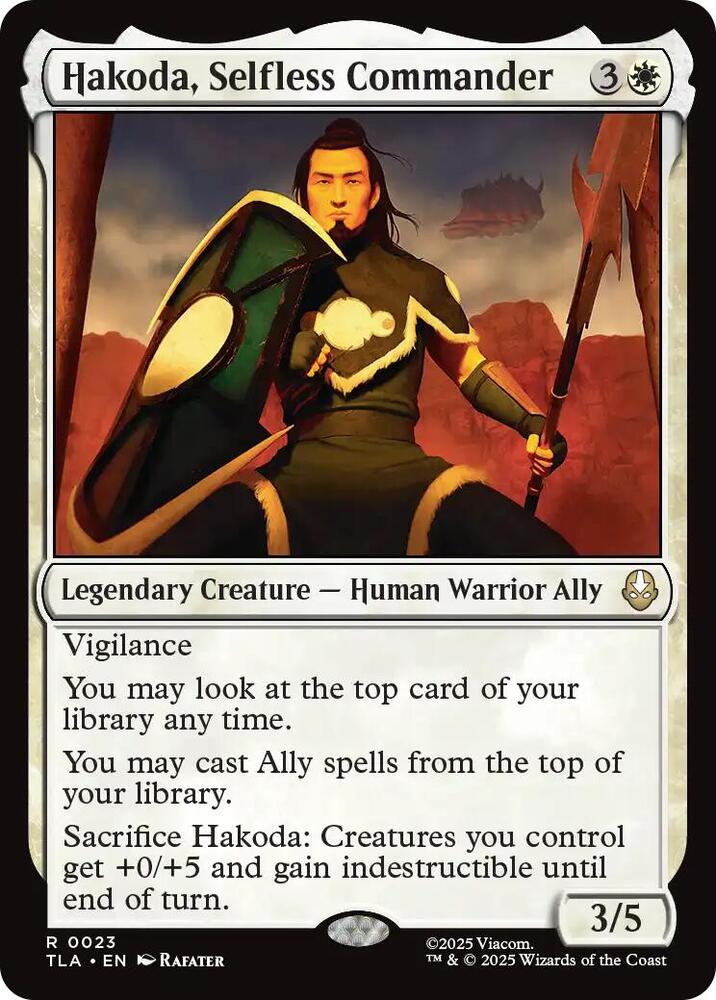 Hakoda, Selfless Commander 23 card from Avatar: The Last Airbender