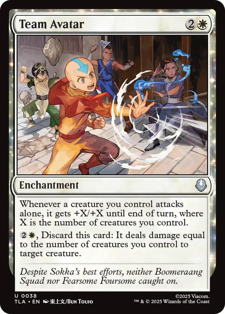 Team Avatar 38 card from Avatar: The Last Airbender