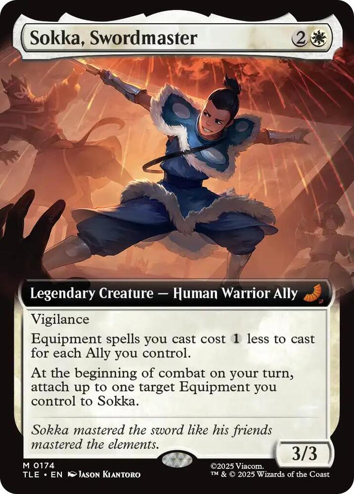 Sokka, Swordmaster (Extended Art) 174 card from Avatar: The Last Airbender: Eternal-Legal