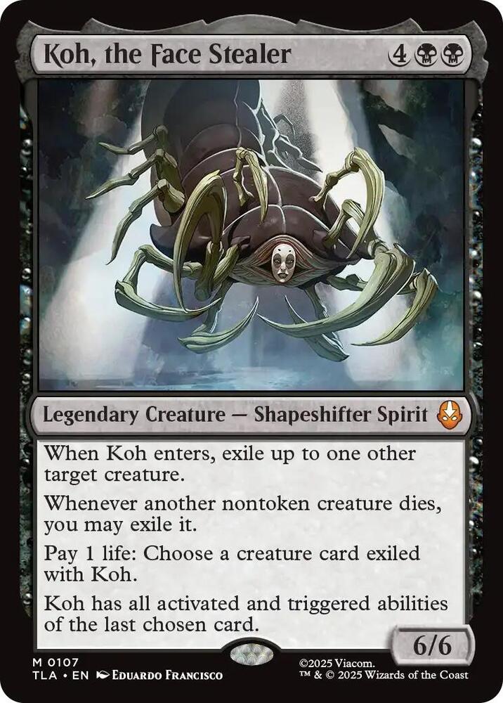 Koh, the Face Stealer 107 card from Avatar: The Last Airbender