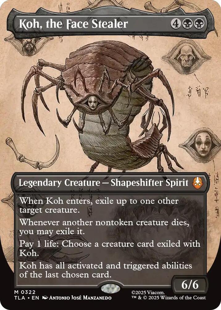 Koh, the Face Stealer (Borderless) 322 card from Avatar: The Last Airbender