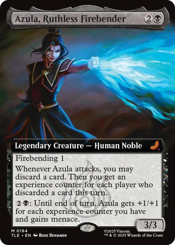 Azula, Ruthless Firebender (Extended Art) 184 card from Avatar: The Last Airbender: Eternal-Legal