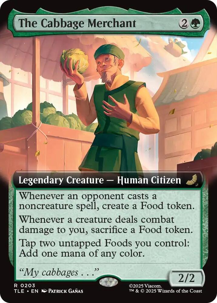 The Cabbage Merchant (Extended Art) 203 card from Avatar: The Last Airbender: Eternal-Legal