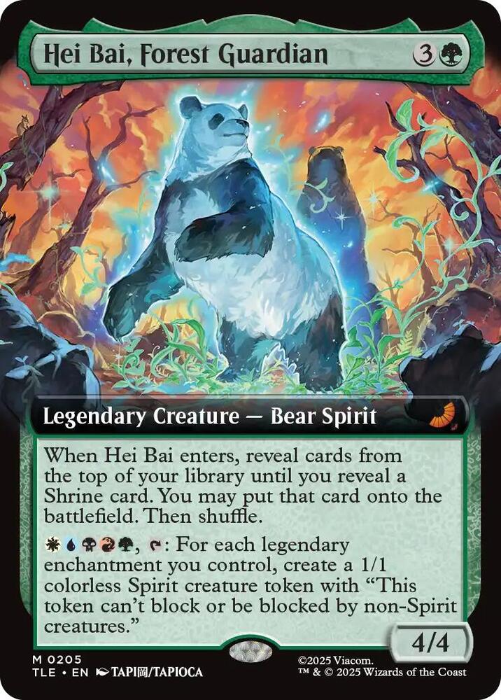 Hei Bai, Forest Guardian (Extended Art) 205 card from Avatar: The Last Airbender: Eternal-Legal