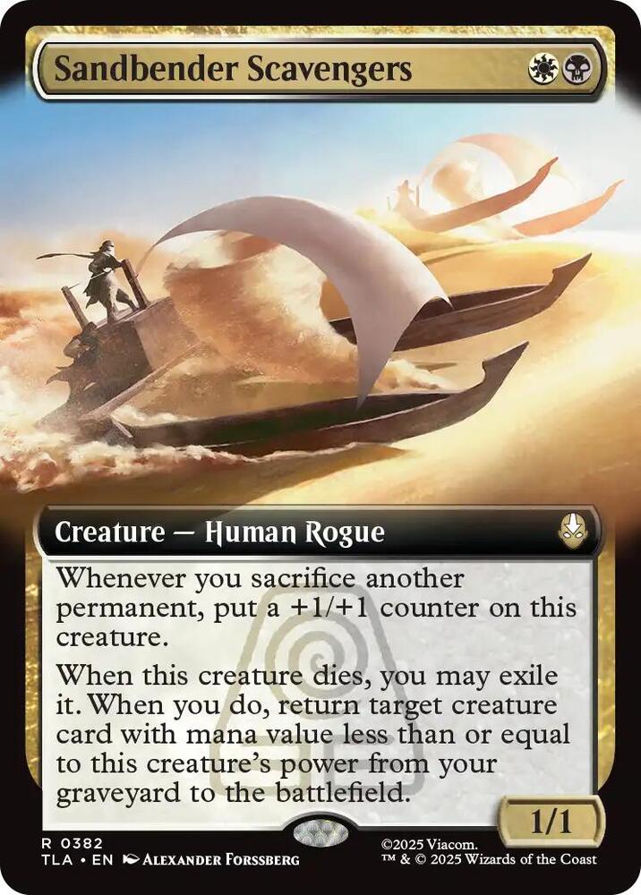 Sandbender Scavengers (Extended Art) 382 card from Avatar: The Last Airbender