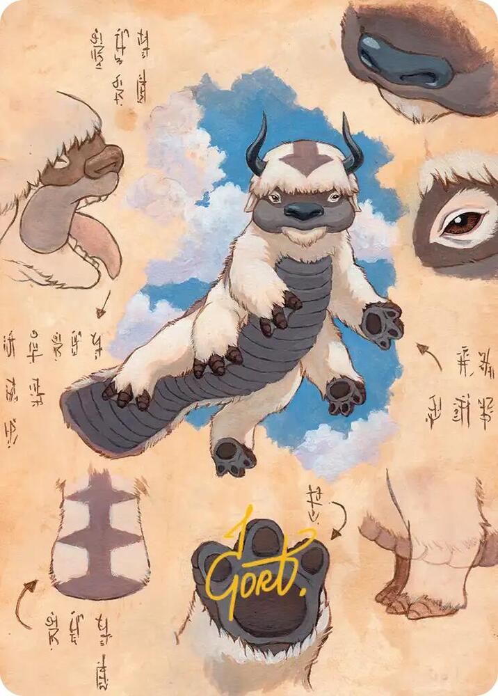 Appa, Steadfast Guardian Art Card (Gold-Stamped Signature) 32 card from Art Series: Avatar: The Last Airbender