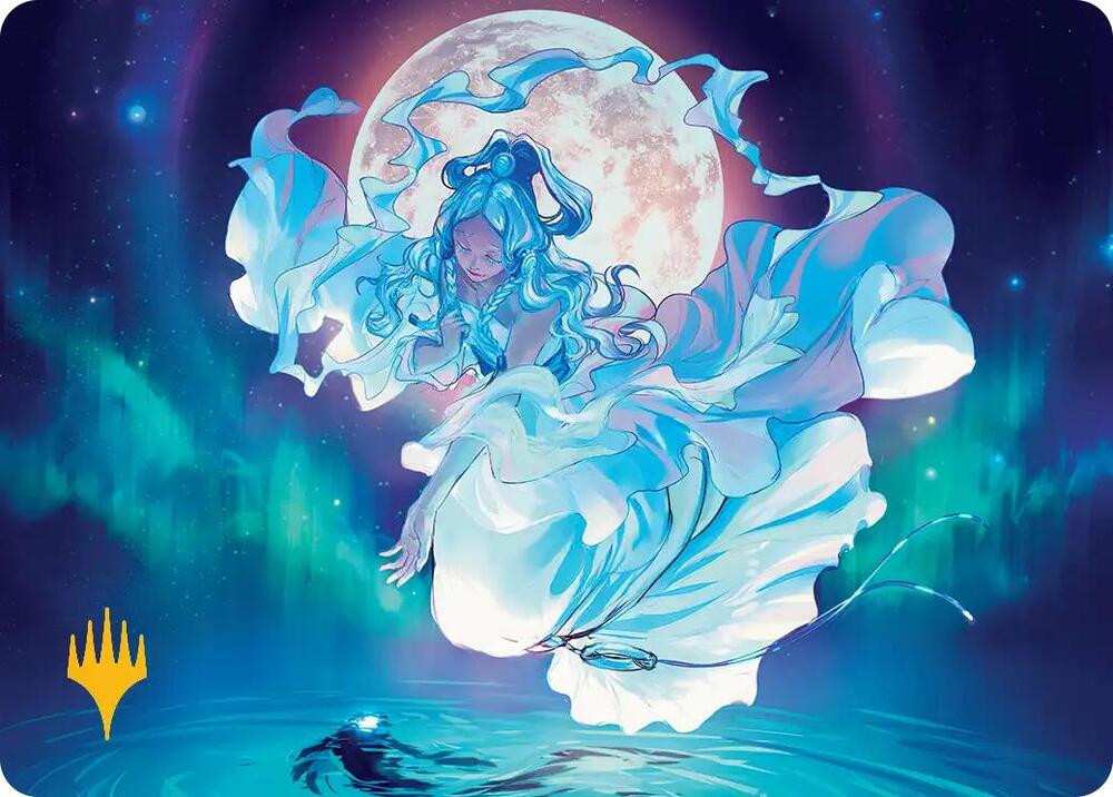 Yue, the Moon Spirit Art Card (Gold-Stamped Planeswalker Symbol) 7 card from Art Series: Avatar: The Last Airbender