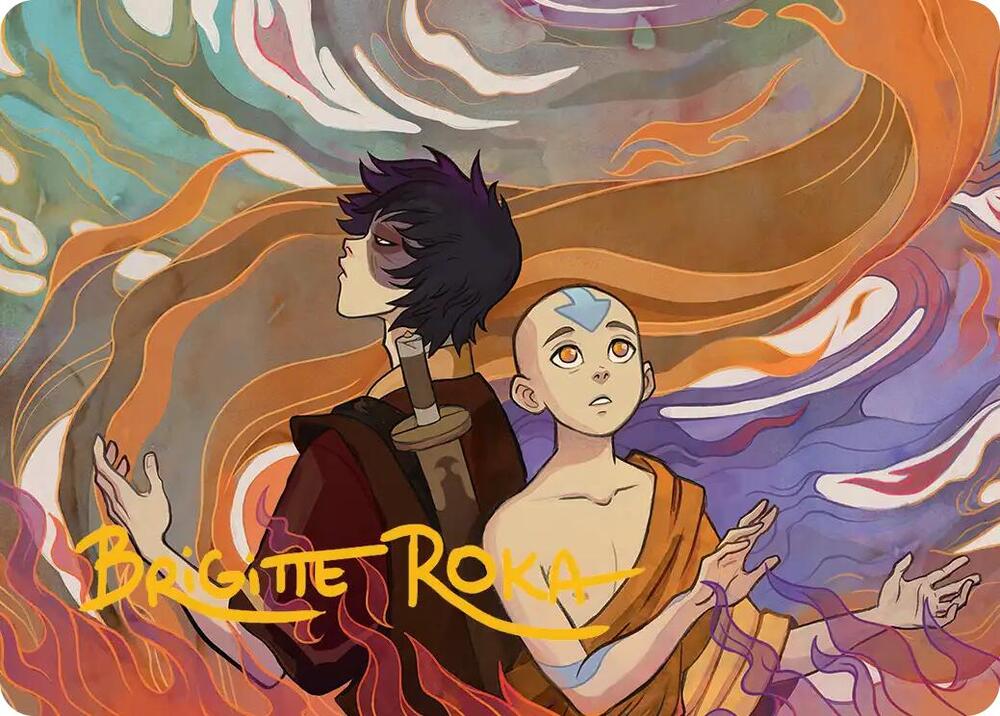 Fated Firepower Art Card (Gold-Stamped Signature) 43 card from Art Series: Avatar: The Last Airbender