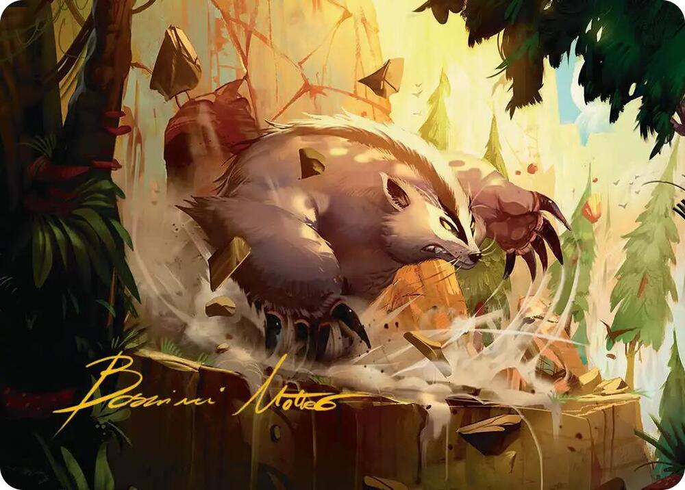 Badgermole Art Card (Gold-Stamped Signature) 12 card from Art Series: Avatar: The Last Airbender
