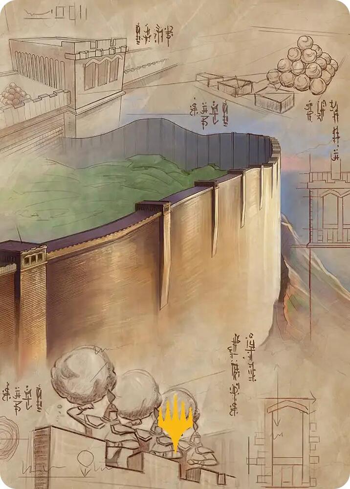 The Walls of Ba Sing Se Art Card (Gold-Stamped Planeswalker Symbol) 38 card from Art Series: Avatar: The Last Airbender
