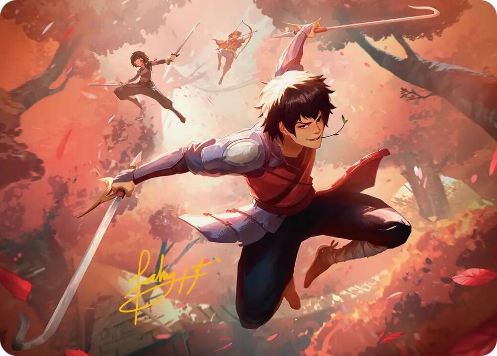 Jet, Freedom Fighter Art Card (Gold-Stamped Signature) 22 card from Art Series: Avatar: The Last Airbender