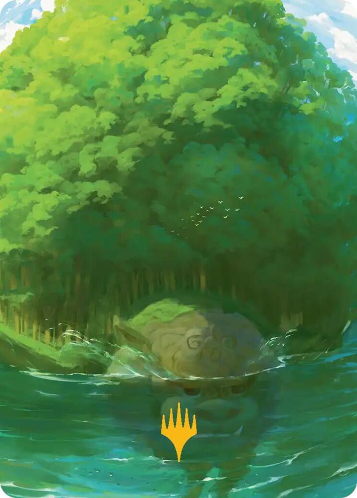Forest Art Card (Gold-Stamped Planeswalker Symbol) 54 card from Art Series: Avatar: The Last Airbender