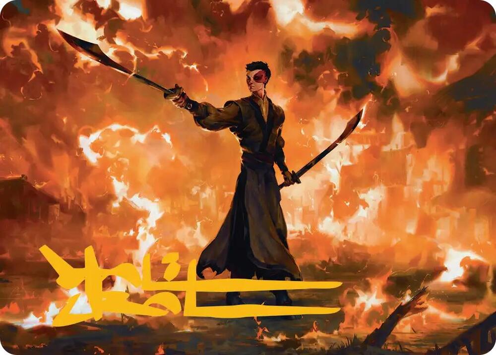 Zuko, Conflicted Art Card (Gold-Stamped Signature) 24 card from Art Series: Avatar: The Last Airbender
