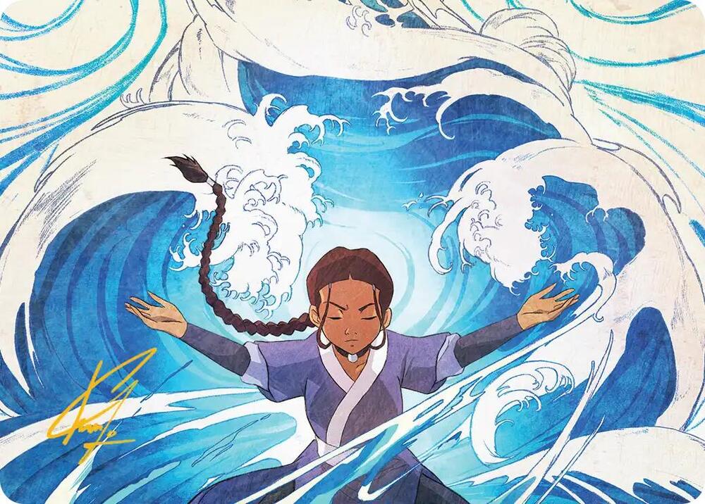 Katara, Water Tribe's Hope Art Card (Gold-Stamped Signature) 48 card from Art Series: Avatar: The Last Airbender