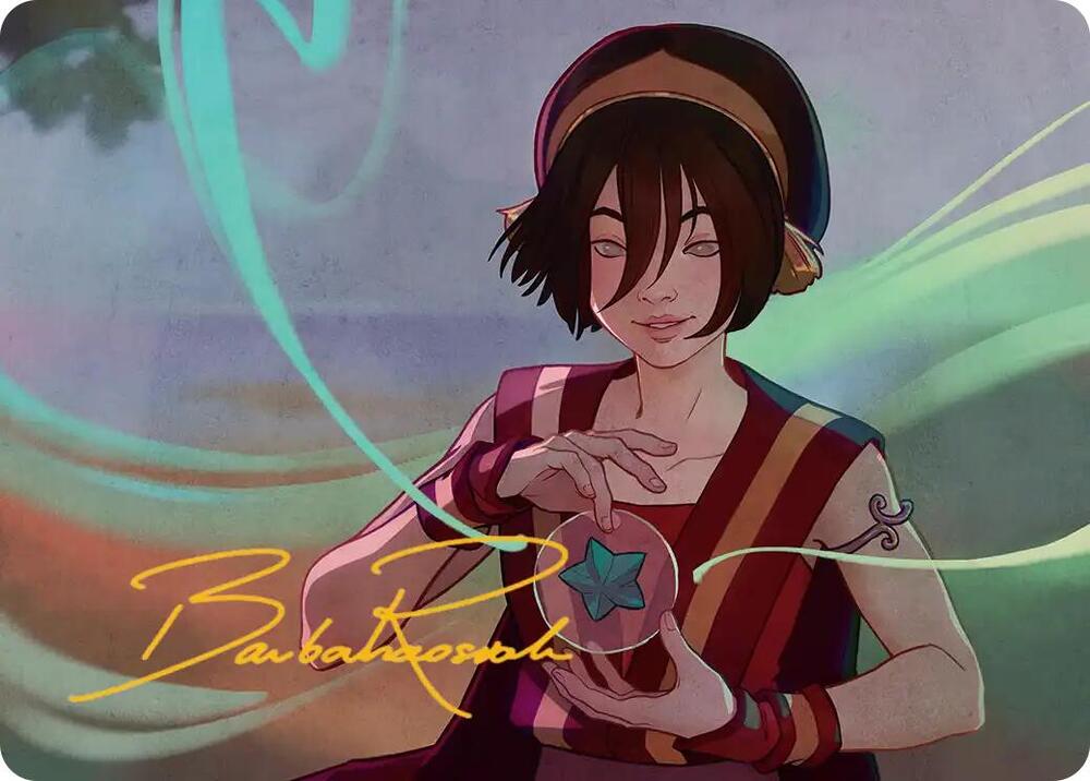 Toph, the First Metalbender Art Card (Gold-Stamped Signature) 49 card from Art Series: Avatar: The Last Airbender