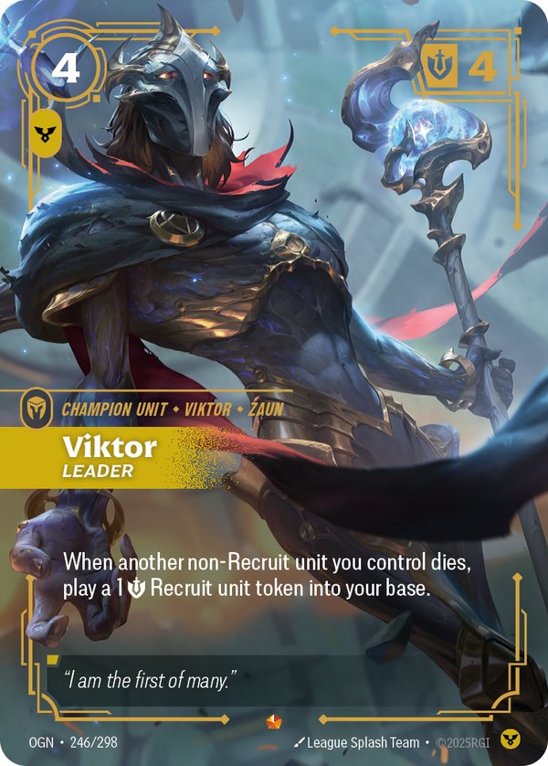 Viktor - Leader 246/298 card from Riftbound Organized Play Promotional Cards