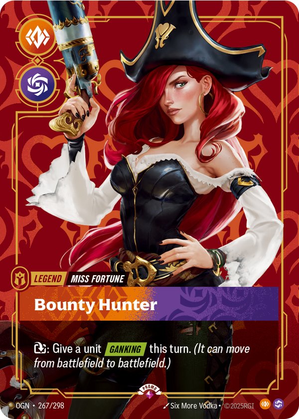 Miss Fortune - Bounty Hunter 267/298 card from Riftbound Organized Play Promotional Cards