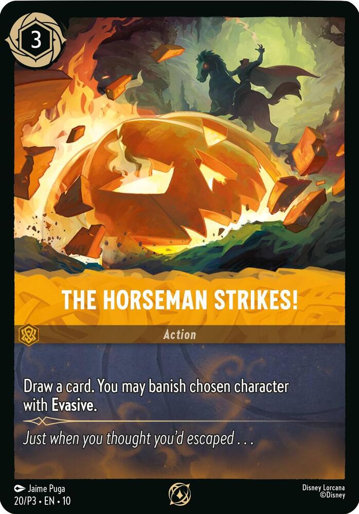 The Horseman Strikes! 20 card from Disney Lorcana Promo Cards