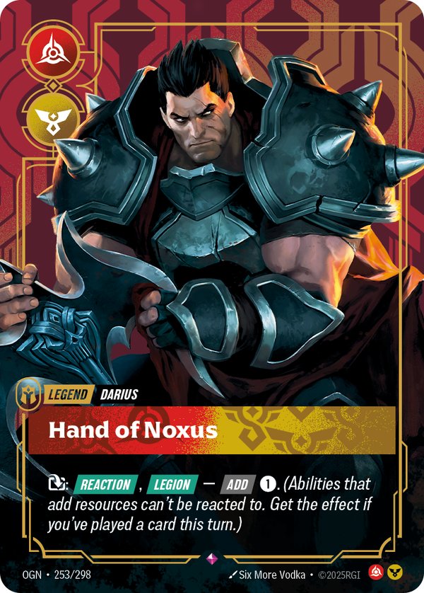 Darius - Hand of Noxus 253/298 card from Riftbound Organized Play Promotional Cards