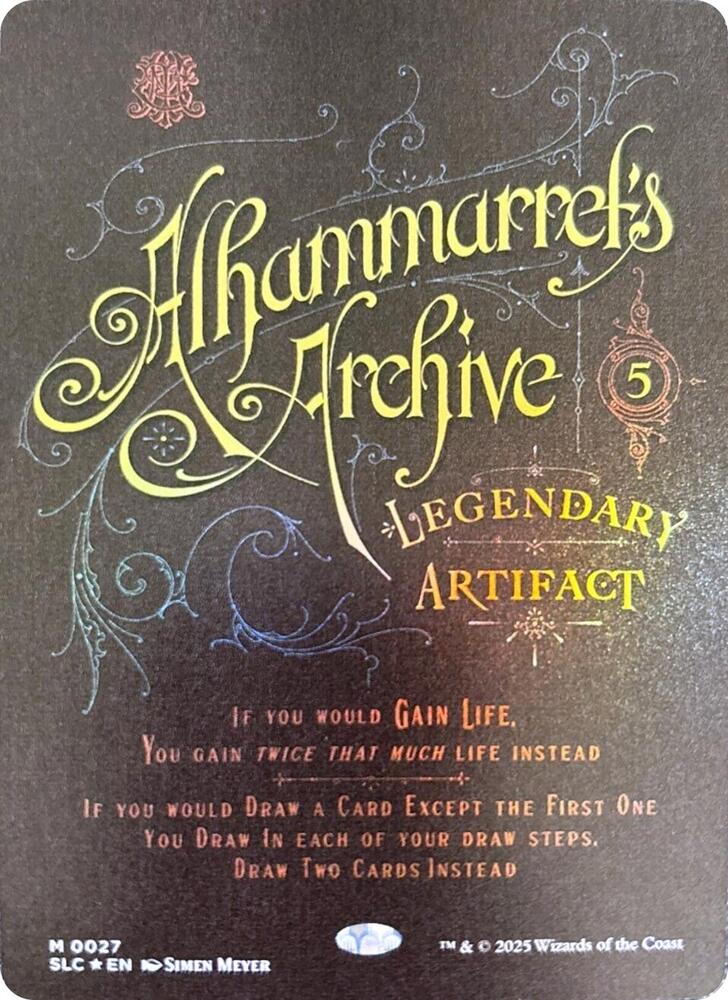 Alhammarret's Archive 27 card from Secret Lair Countdown Kit
