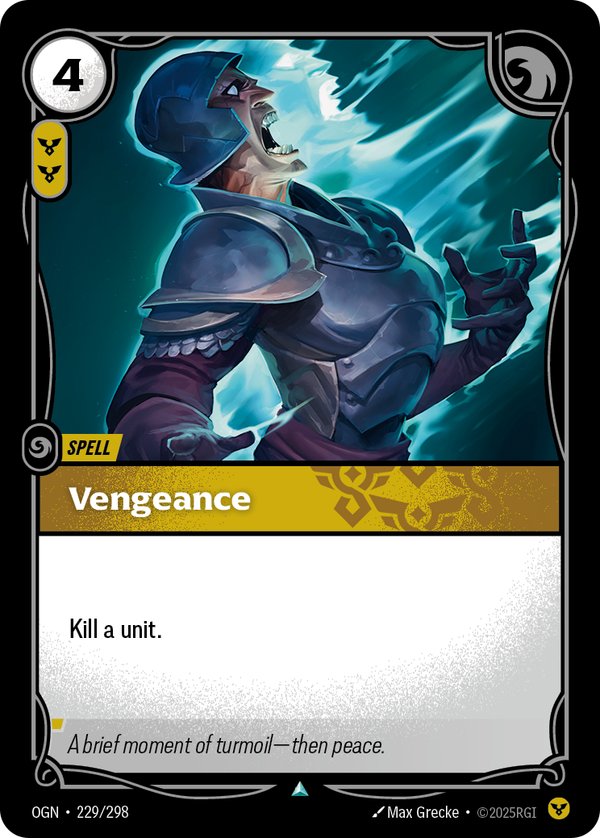 Vengeance 229/298 card from Riftbound Organized Play Promotional Cards