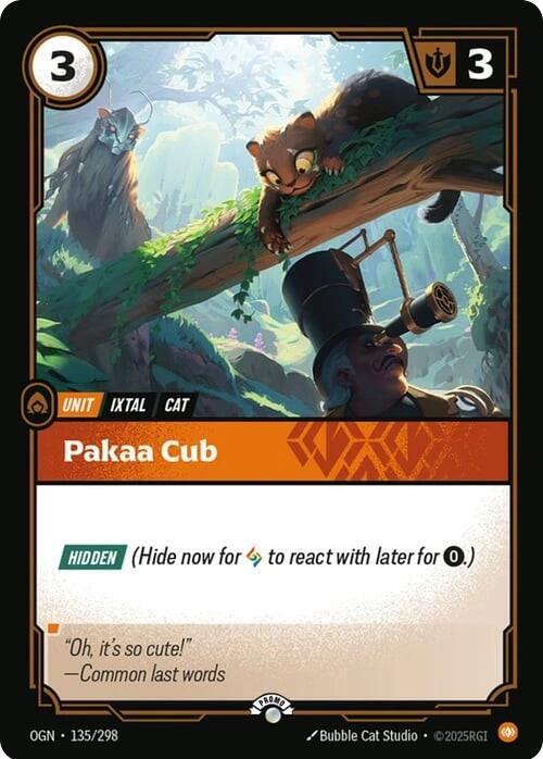 Pakaa Cub 135/298 card from Riftbound Organized Play Promotional Cards