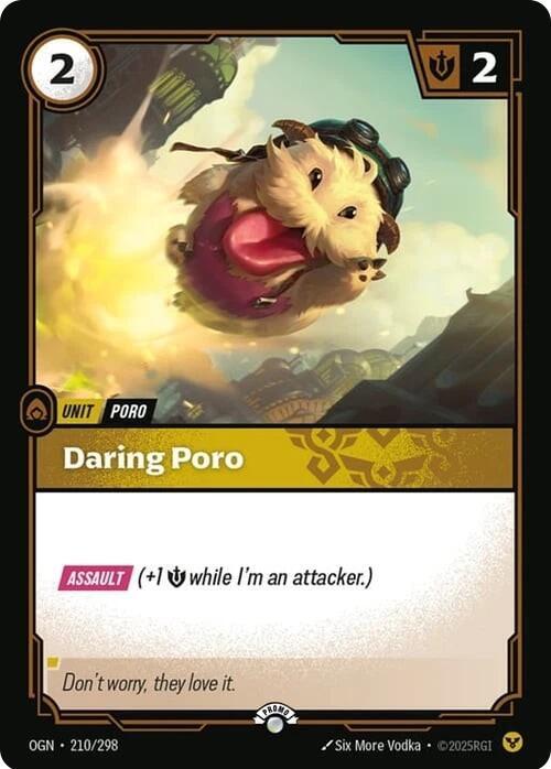 Daring Poro 210/298 card from Riftbound Organized Play Promotional Cards