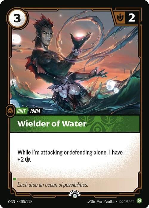 Wielder of Water 055/298 card from Riftbound Organized Play Promotional Cards