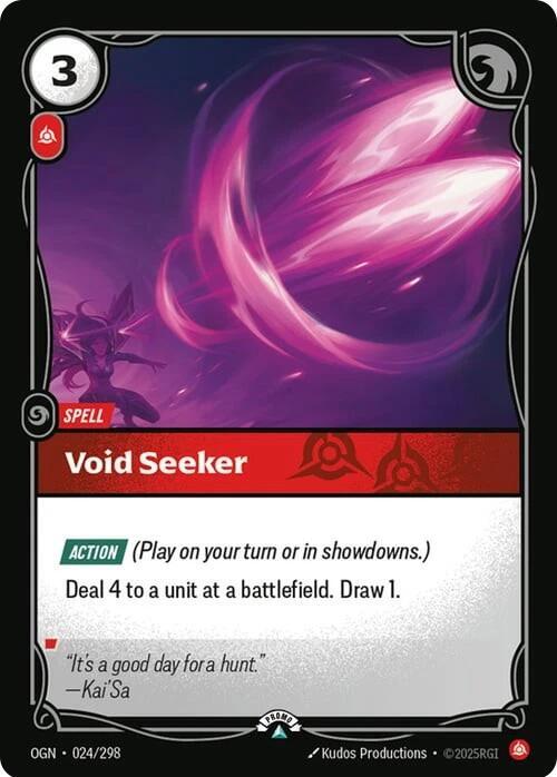 Void Seeker 024/298 card from Riftbound Organized Play Promotional Cards