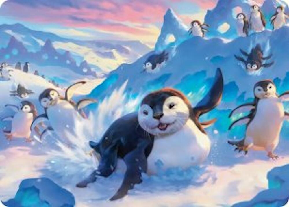Otter-Penguin Art Card 4 card from Art Series: Avatar: The Last Airbender